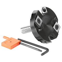 RC-2351 2-1/2" x 15/32" Insert Carbide Spoilboard Surfacing, Rabbeting, Flycutter, Slab Leveler/Surface Planer Router Bit, 4-Flute, 1/2" Shank Alt 3 - Image
