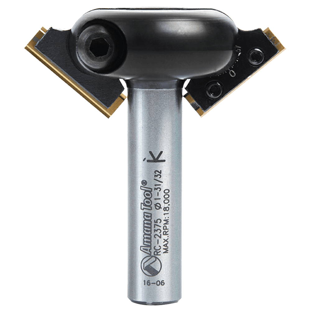 2" Dia x 31/32" In-Bevel Insert Adjustable Chamfer Router Bit for CNC Handheld/Router Table, 1/2" Shank Alt 2 - Image