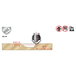 1-9/32" Dia x 15/16" CNC Insert Multi Profile Step 3 for MDF Cabinet Doors, 1/2" Shank Alt 4 - Image