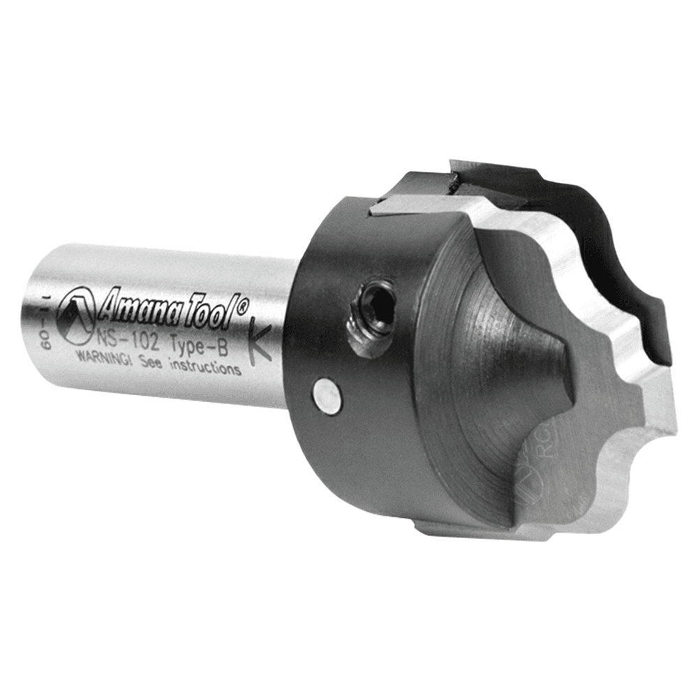 RC-2481 25/32" x 15/32" CNC Insert Nova System Ogee Plunge Bit for MDF/Wood Cabinet Doors, 1/2" Shank Alt 3 - Image