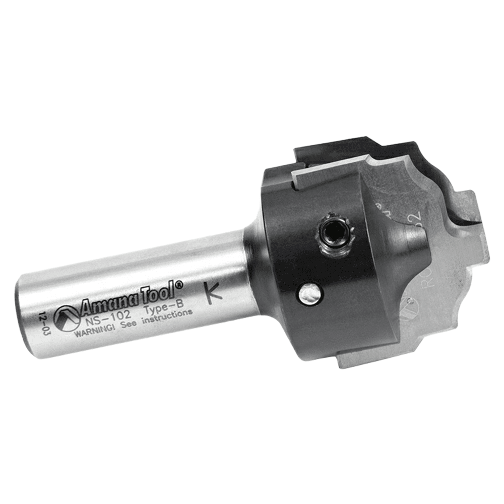 RC-2482 25/32" x 7/16" CNC Insert Nova System Ogee Plunge Bit for MDF/Wood Cabinet Doors, 1/2" Shank Alt 2 - Image