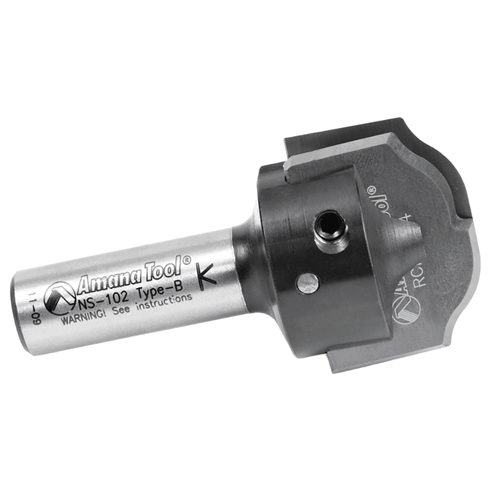 RC-2484 1-7/64" x 1/4" CNC Insert Nova System Ogee Raised Panel Bit, 1/2" Shank for MDF/Wood Cabinet Door Alt 2 - Image
