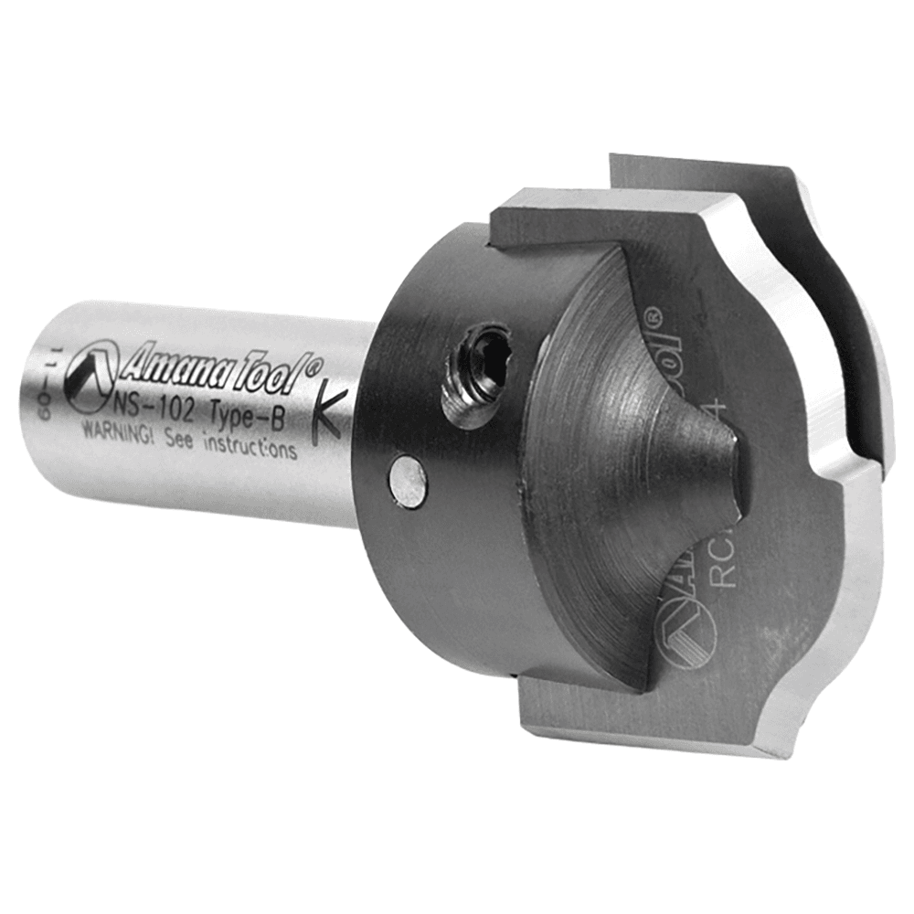 RC-2484 1-7/64" x 1/4" CNC Insert Nova System Ogee Raised Panel Bit, 1/2" Shank for MDF/Wood Cabinet Door Alt 3 - Image