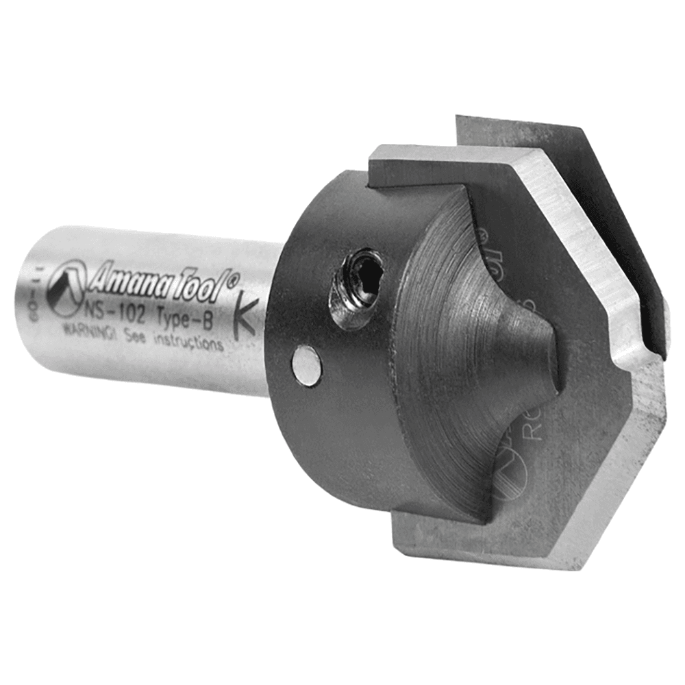 RC-2486 1-11/32" x 21/64" CNC Insert Nova System Traditional Raised Panel Bit, 1/2" Shank for MDF/Wood Cabinet Door Alt 3 - Image