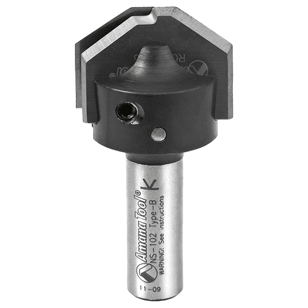 RC-2486 1-11/32" x 21/64" CNC Insert Nova System Traditional Raised Panel Bit, 1/2" Shank for MDF/Wood Cabinet Door Main - Image