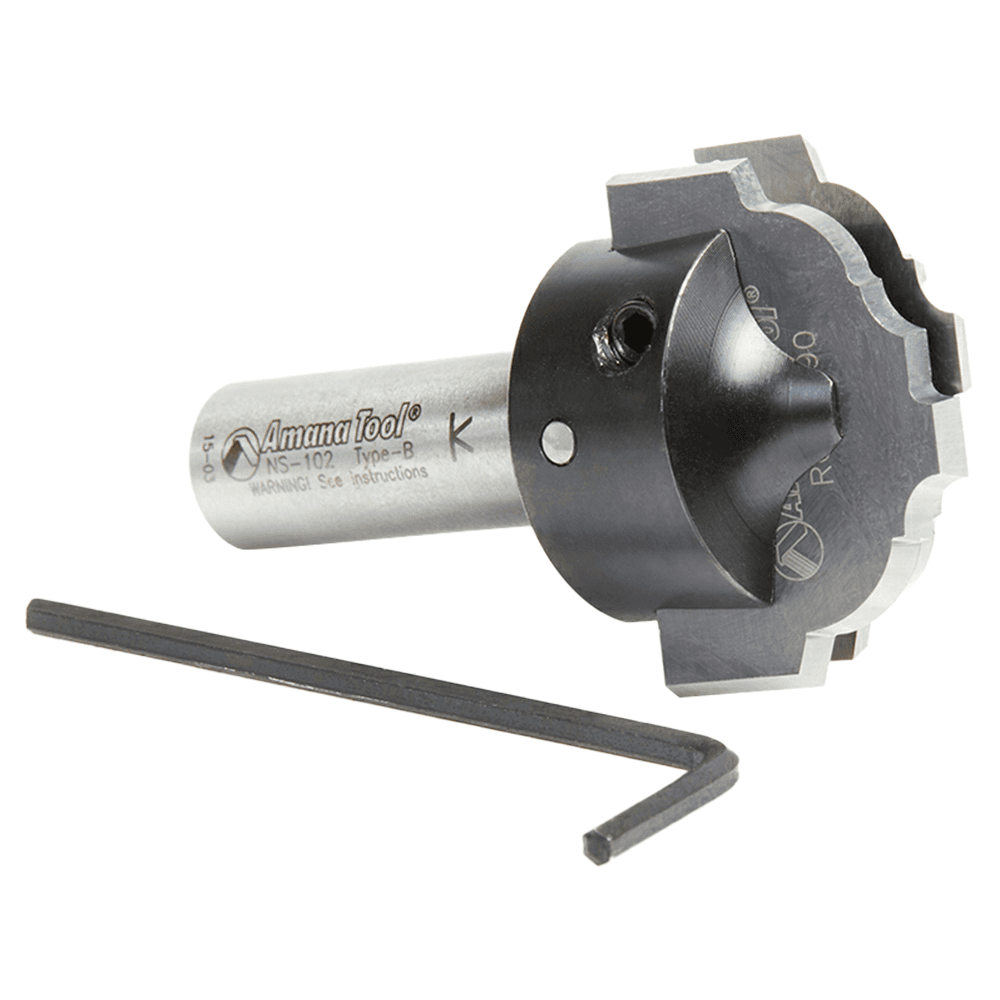RC-2490 3/4" x 7/16" CNC Insert Nova System Cove/Bead Plunge Bit form for MDF/Wood Cabinet Doors, 1/2" Shank Alt 3 - Image