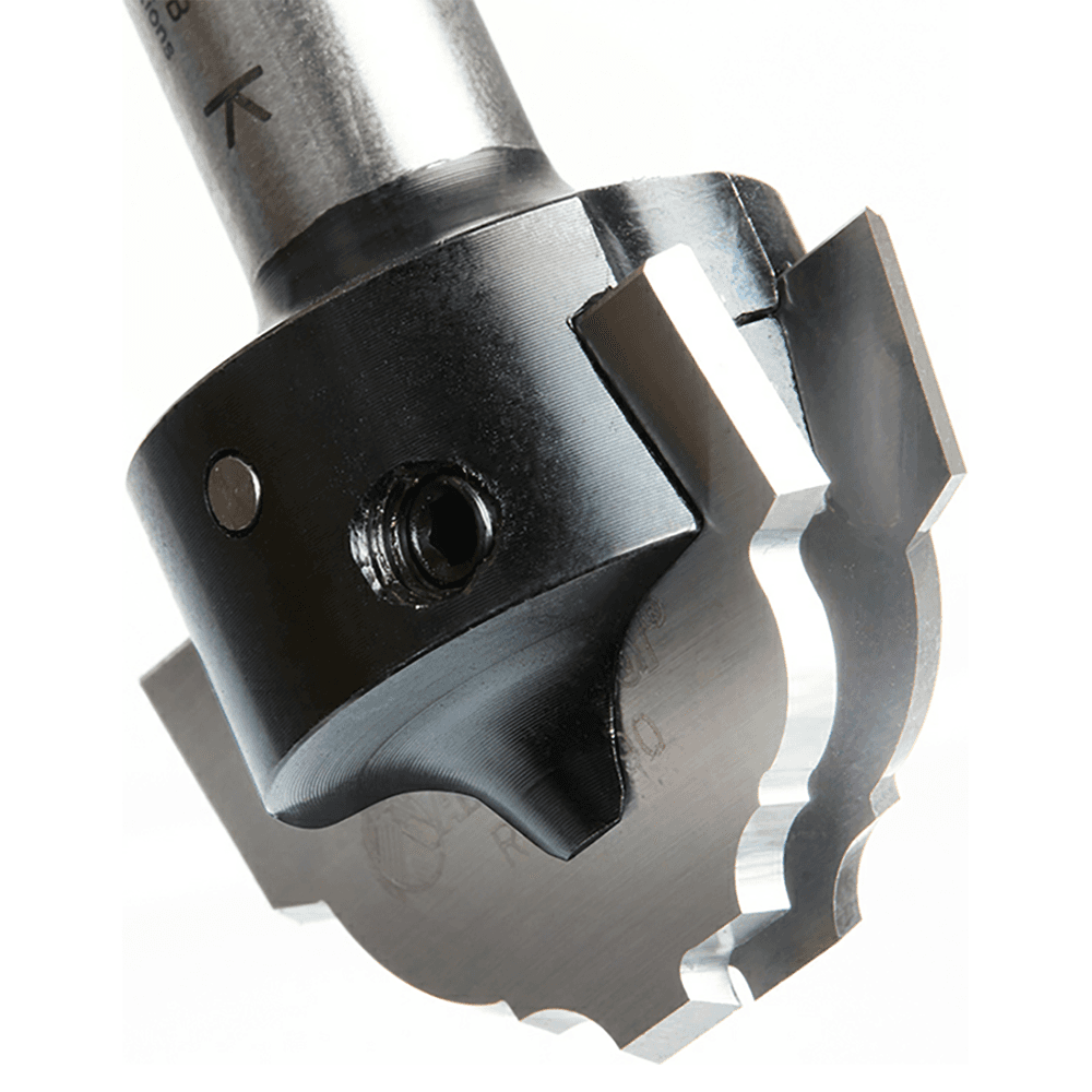 RC-2490 3/4" x 7/16" CNC Insert Nova System Cove/Bead Plunge Bit form for MDF/Wood Cabinet Doors, 1/2" Shank Alt 4 - Image