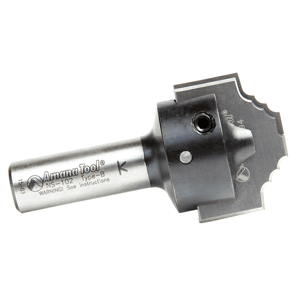 RC-2494 27/32" x 19/64" CNC Insert Nova System Bead Plunge Bit form for MDF/Wood Cabinet Doors, 1/2" Shank Alt 2 - Image