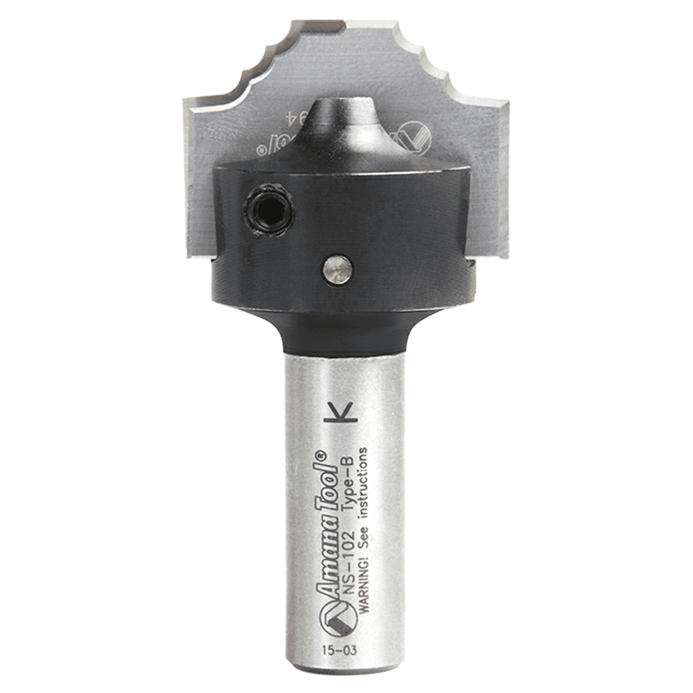 RC-2494 27/32" x 19/64" CNC Insert Nova System Bead Plunge Bit form for MDF/Wood Cabinet Doors, 1/2" Shank Main - Image
