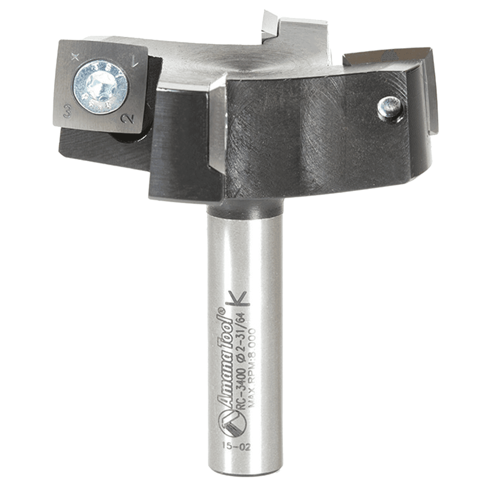 2-31/64" Dia x 15mm Insert Face Milling, Flattening Aluminum End Mill/Router Bit, 4-Flute, 1/2" Shank Main - Image