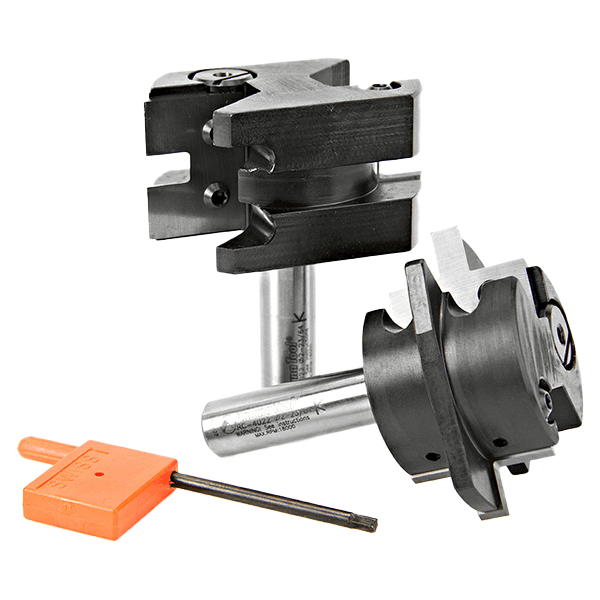 2-3/8" Dia x 1-3/16" Mission Style Adjustable Insert Tongue/Groove Bit Set, 2 Flute, 1/2" Shank Alt 1 - Image