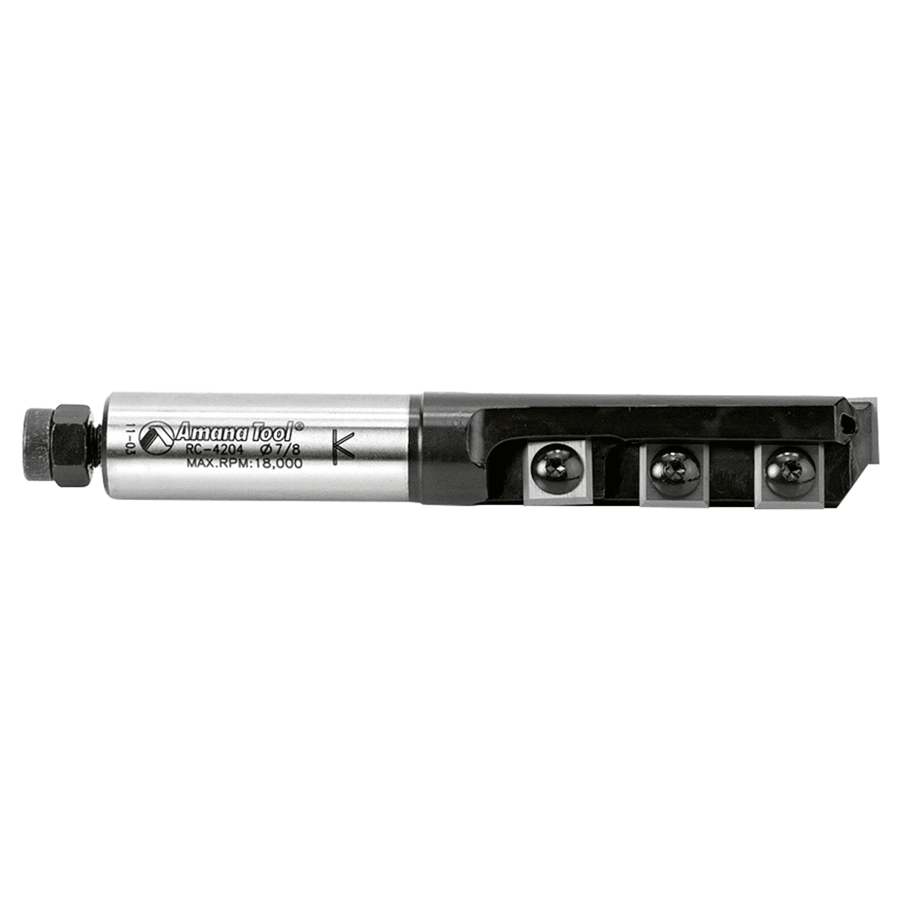7/8" Dia x 2-7/16" CNC Insert Stagger Tooth Router Bit, 3/4" Shank Alt 2 - Image