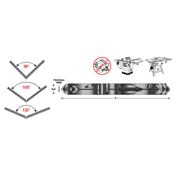 6" Dia x 5 Teeth Insert Carbide ACM 90° Double Edge V-Scoring, 5/8" Bore Saw Blade Alt 4 - Image