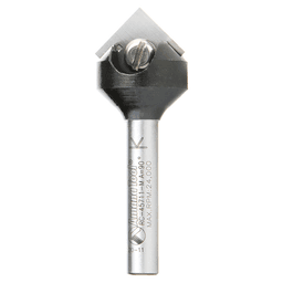 RC-45711-M 17.6mm x 8.5mm 90° In-Tech Insert V-Groove Router Bit, 1-Flute, 6mm Shank Main - Image