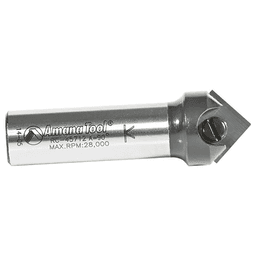 11/16" x 2-3/16" Insert Signmaking V-Groove Router Bit, 1-Flute, 1/2" Shank - Alt Image 1