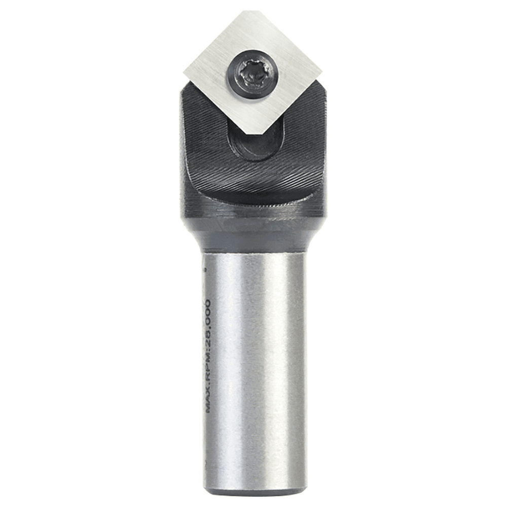 43/64" x 2-9/32" Insert Double Edge Folding V-Groove Router Bit for Shaping Composite Panel, 2-Flute, 1/2" Shank - Main Image