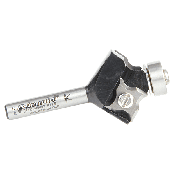 1-5/64" Dia x 3/8" x 1/8" Radius In-Tech Insert Corner Round, 2 Flute, 1/4" Shank Alt 1 - Image