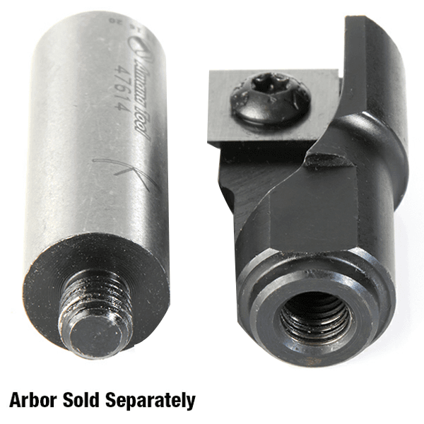 3/4" - 0.015" x 1/4" - 28 Thread Insert Carbide Mortising Screw Cutter, 1 Flute Alt 5 - Image