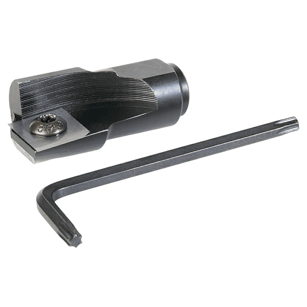 3/4" - 0.015" x 1/4" - 28 Thread Insert Carbide Mortising Screw Cutter, 1 Flute Alt 6 - Image