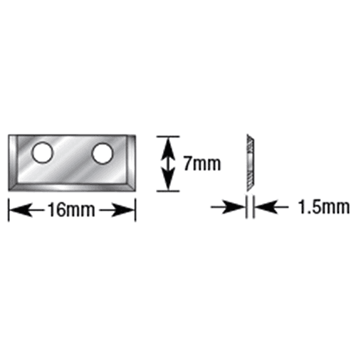 16mm x 7mm x 1.5mm CNC Insert Knife for RC-2300 Alt 1 - Image