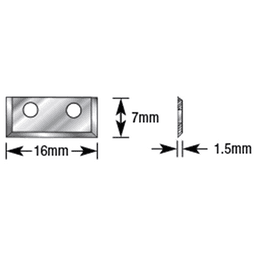 16mm x 7mm x 1.5mm CNC Insert Knife for RC-2300 Alt 1 - Image