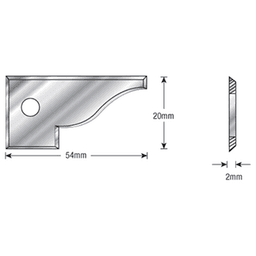 RCK-174 Pair of 2 54mm x 20mm x 2mm Solid Carbide Insert Knives for RC-2362, Pair of 2 Alt 1 - Image