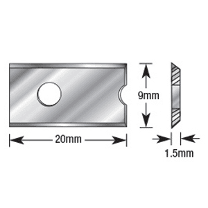20mm x 9mm x 1.5mm Insert Knives for RC-47104 - Alt Image 1