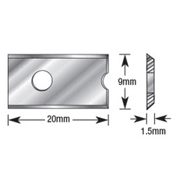 20mm x 9mm x 1.5mm Insert Knives for RC-47104 - Alt Image 1