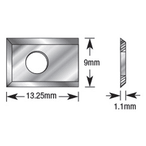 13.25mm x 9mm x 1.1mm Insert Knives for RC-49300 - Alt Image 1