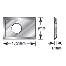 13.25mm x 9mm x 1.1mm Insert Knives for RC-49300 - Alt Image 1