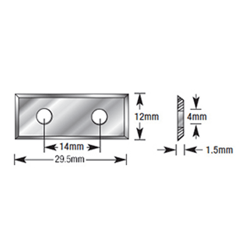 Amana 29.5mm Solid Carbide Insert Knife for Softwood and Hardwood