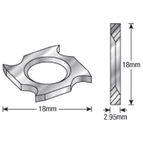 RCK-33 18mm x 18mm x 2.95mm Carbide Tipped Knives, Pair of 2 Alt 1 - Image