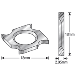 RCK-33 18mm x 18mm x 2.95mm Carbide Tipped Knives, Pair of 2 Alt 1 - Image