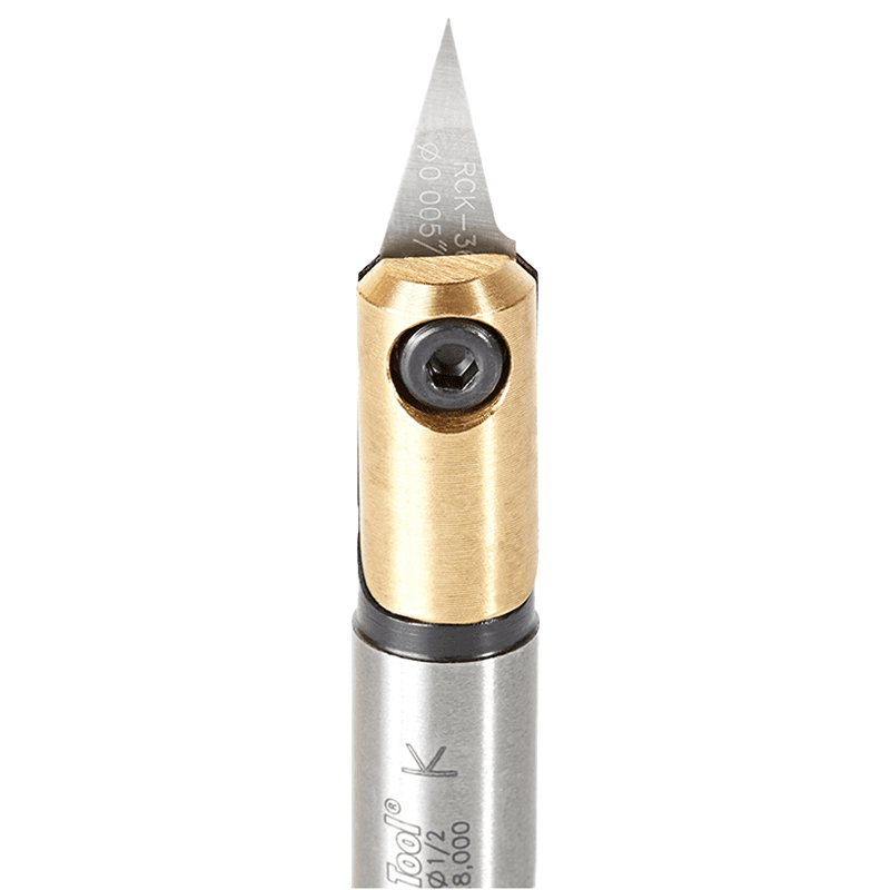 RCK-360 30° x 0.005" Solid Carbide V-Tip Insert Engraving Knife for In-Groove System Alt 3 - Image