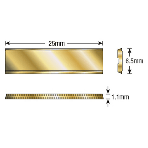 25mm x 6.5mm x 1.10mm General Purpose Replacement Insert Knive for RC-2375 - Alt Image 1