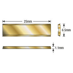 25mm x 6.5mm x 1.10mm General Purpose Replacement Insert Knive for RC-2375 - Alt Image 1