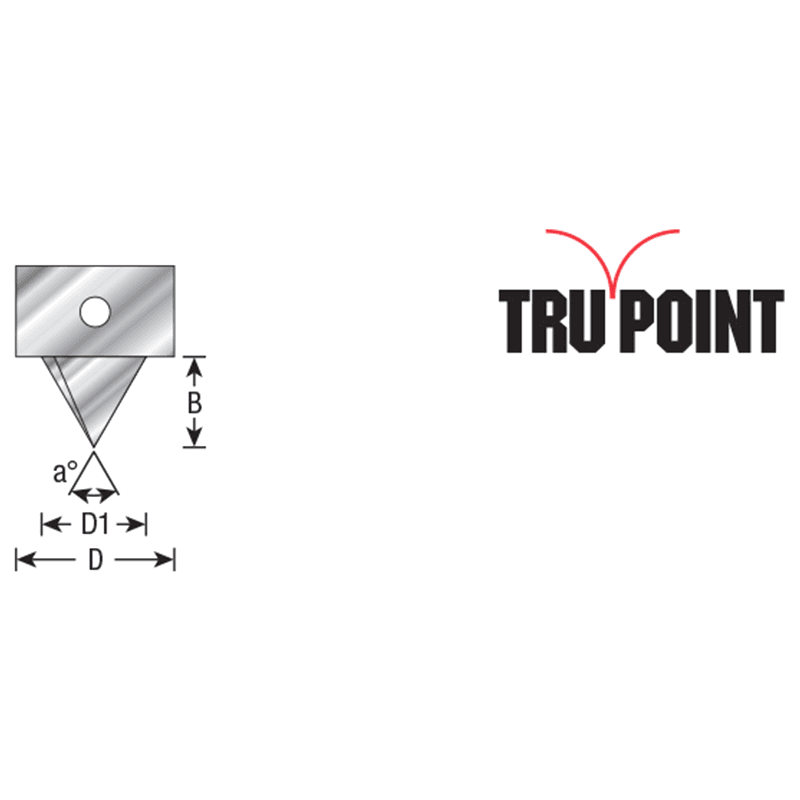 RCK-464 7/8" x 1/2" 60° Solid Carbide Insert Knife for Tru Point V-Groove Insert CNC System Alt 1 - Image