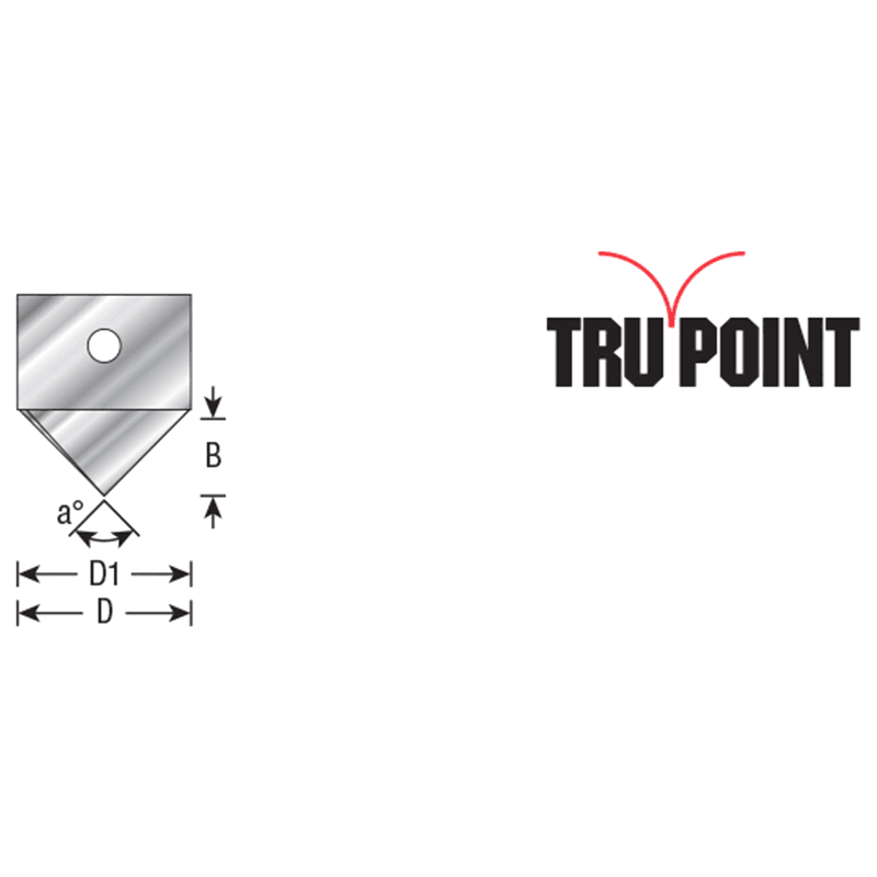 RCK-465 7/8" x 3/8" 90° Solid Carbide Insert Knife for Tru Point V-Groove Insert CNC System Alt 1 - Image