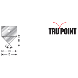 RCK-465 7/8" x 3/8" 90° Solid Carbide Insert Knife for Tru Point V-Groove Insert CNC System Alt 1 - Image