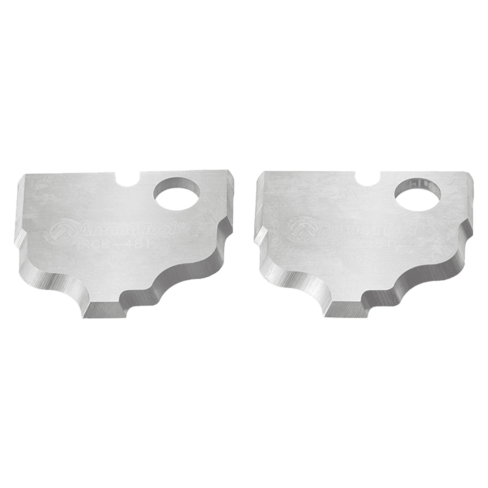 Solid Carbide Ogee MDF/Wood Plunge Form Insert Knives for RC-2481 (2 Pieces) Alt 1 - Image