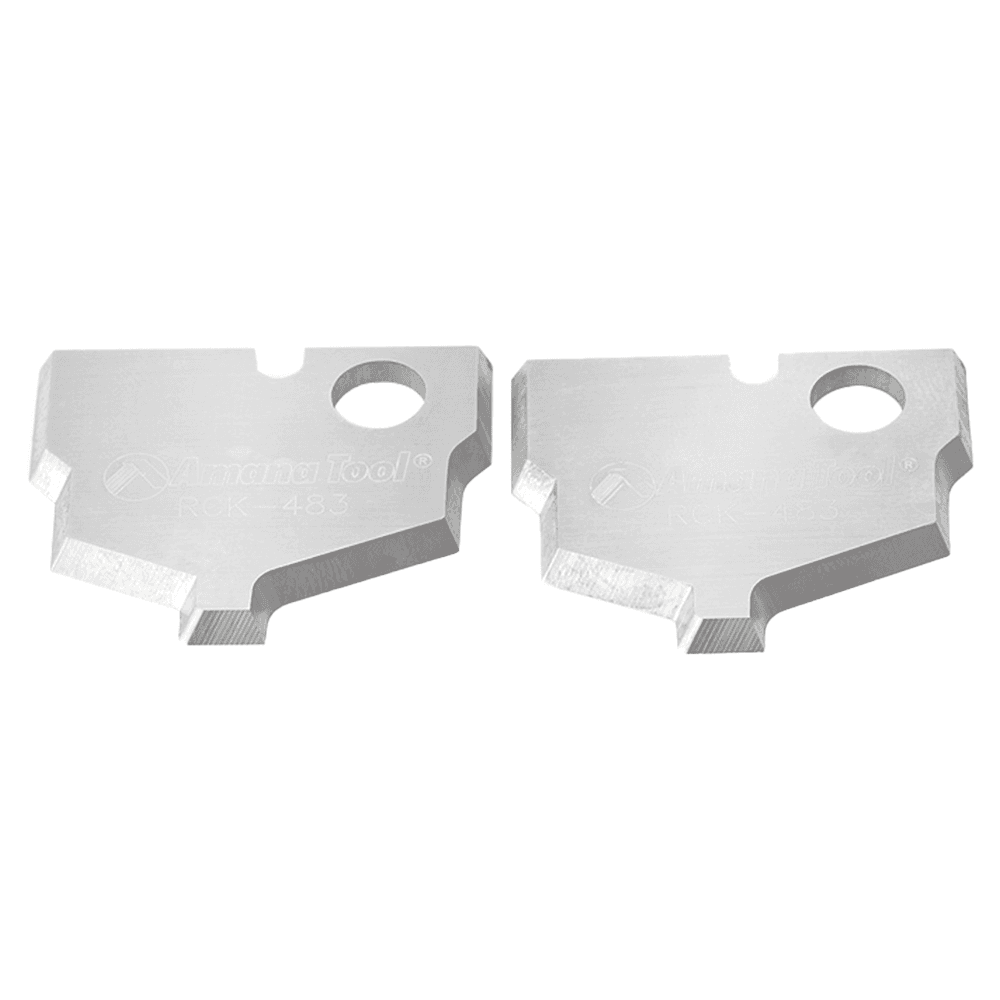Solid Carbide Traditional MDF/Wood Plunge Form Insert Knives for RC-2483 (2 Pieces) Alt 1 - Image