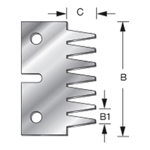 RCK-91 40mm x 28mm x 1.5mm CNC Insert Knives for Finger Joint RC-2240, Pair of 2 Alt 1 - Image