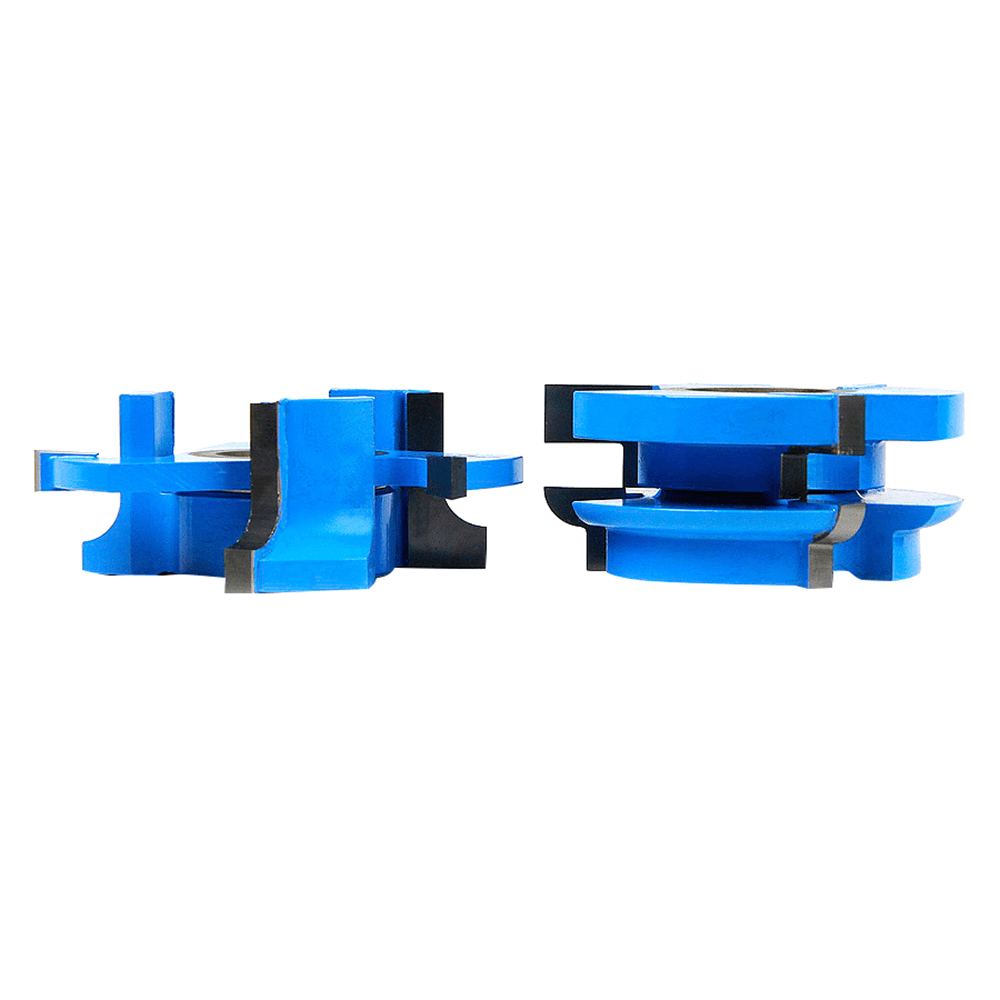 2-7/16" x 15/64" Radius 3-Wing Stile/Rail Concave Cabinet Door Cutter Set - Alt Image 1