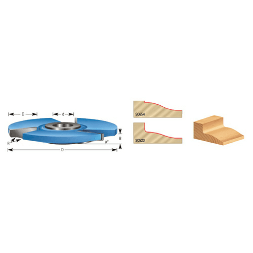 4-5/8" 3-Wing Raised Panel Cutter for 5/8" Material - Alt Image 2