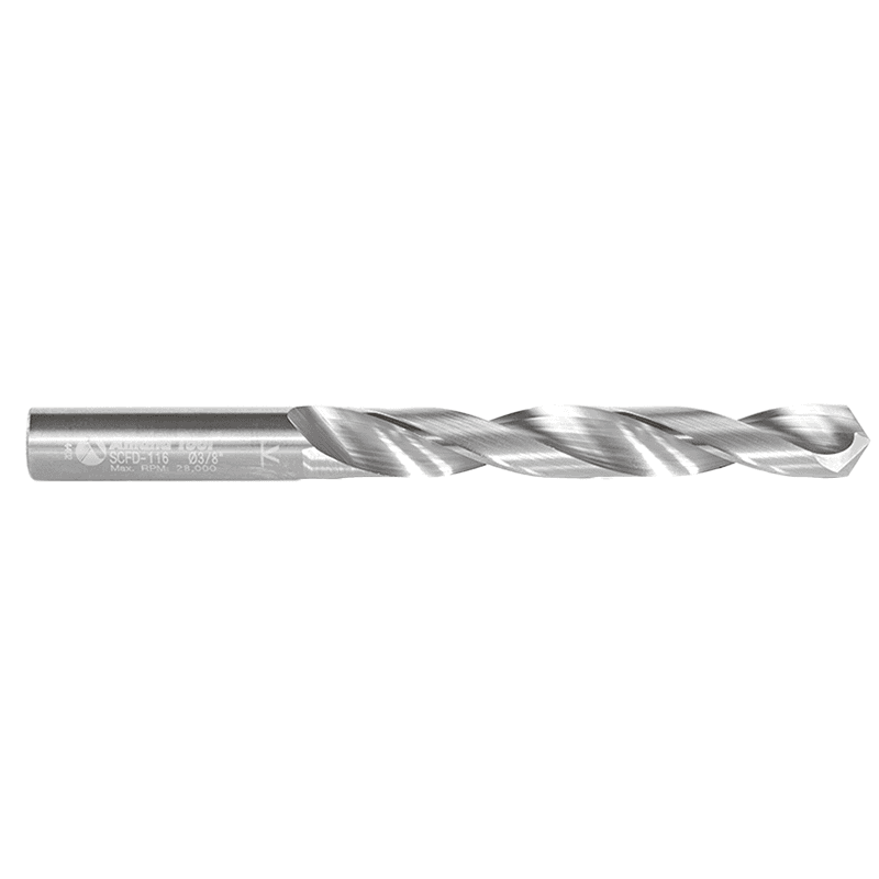 3/8" x 4-1/4" CNC 4-Facet 118&#730; Drill Point Bit, 3/8" Shank - Alt Image 1