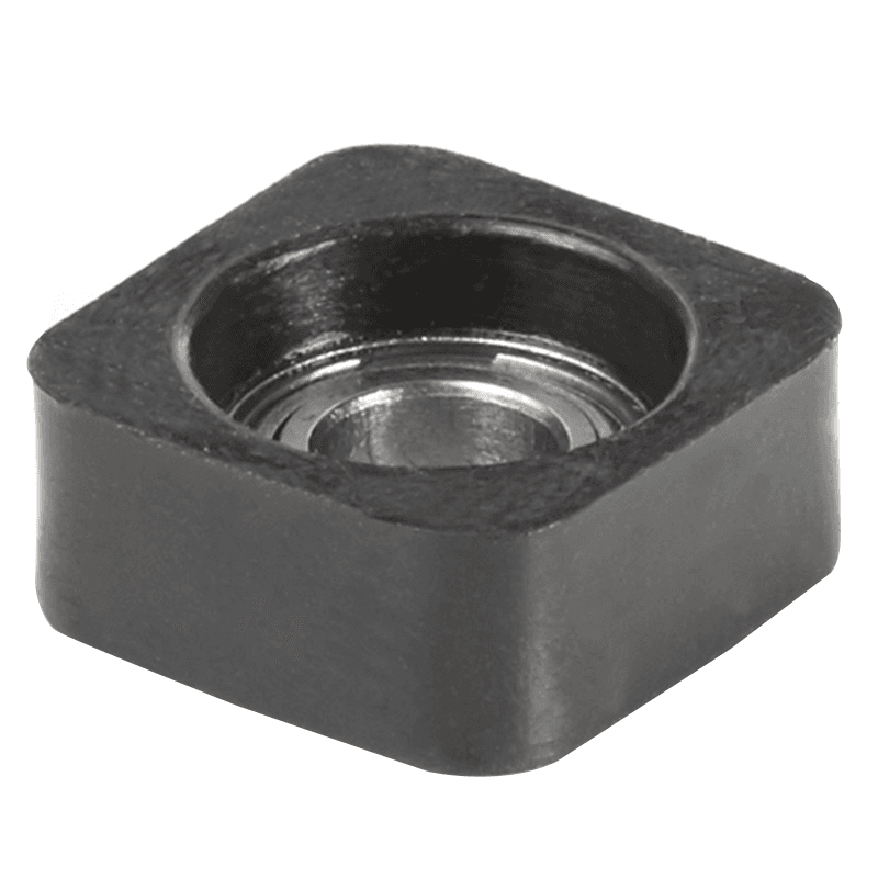 Amana Euro 3/16" x 1/2" Square Bearing Guide mounted on flush trimmer