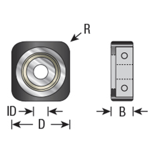 Amana Square Bearing Guide for scratch-free laminates