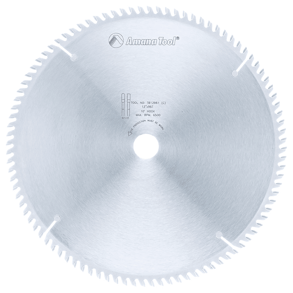 12" x 96 Teeth Thin Kerf Trim Saw Blade, Triple Chip Grind - Main Image