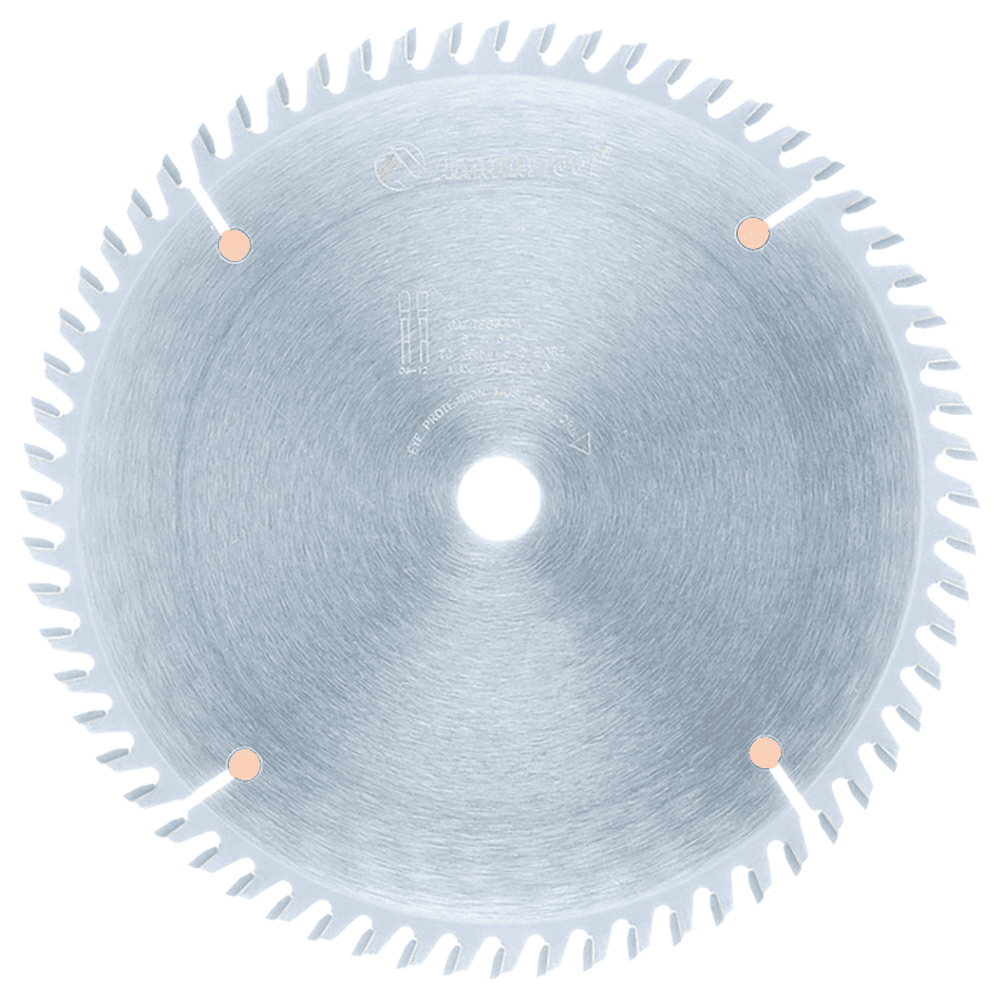 8" x 64 Teeth Thin Kerf Trim Saw Blade, Triple Chip Grind - Main Image