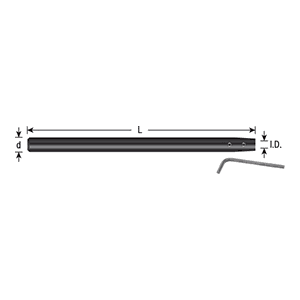 4" Length x 1/8" Inner Dia CNC Narrow Reach Tool Holder Extension, 1/4" Shank Alt 1 - Image